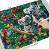 Full Square Diamond Painting Portrait Colorful Animal Diamond Embroidery Wolf Owl Panther Picture of Rhinestones Stitch Cross Christmas Decoration