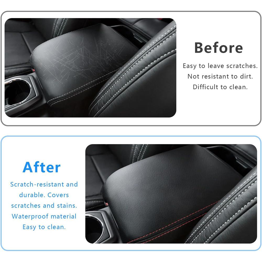 1pcs PU Leather Car Center Console Lid Armrest Cover For Toyota Tacoma 2016-2023