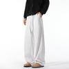 Heavy drape flower gray scimitar sweatpants men's autumn American trendy sports trousers loose straight casual trousers