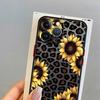 Funda Back Phone Cover Case for iPhone 17 Pro Max 15 14 7 8 SE 13 Mini 11 Air XS XR 16 Plus 12 Leopard-patterned Sunflower