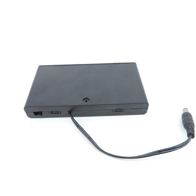 Uchwyt na baterie 12 V 8 AA Pudełko do przechowywania Obudowa z wtyczką DC Plastikowy przełącznik zasilania 1,5 V Włącznik/wyłącznik baterii z zatyczką Przewód 8 baterii 1,5 V AA