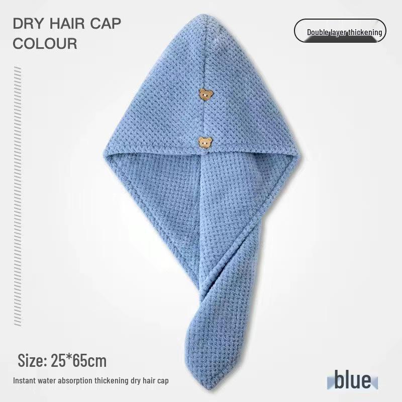 

Швидкосохнуча японська шапочка-рушник для волосся для жінок - Водопоглинаюча, двошарова накидка на голову для душу Pineapple Pattern Shower Cap 25*65