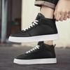 Fashion Men's High-top Vulcanized Shoes Solid Color Casual Sports Shoes Lace-up High Quality White Shoes New Sneakers for Men