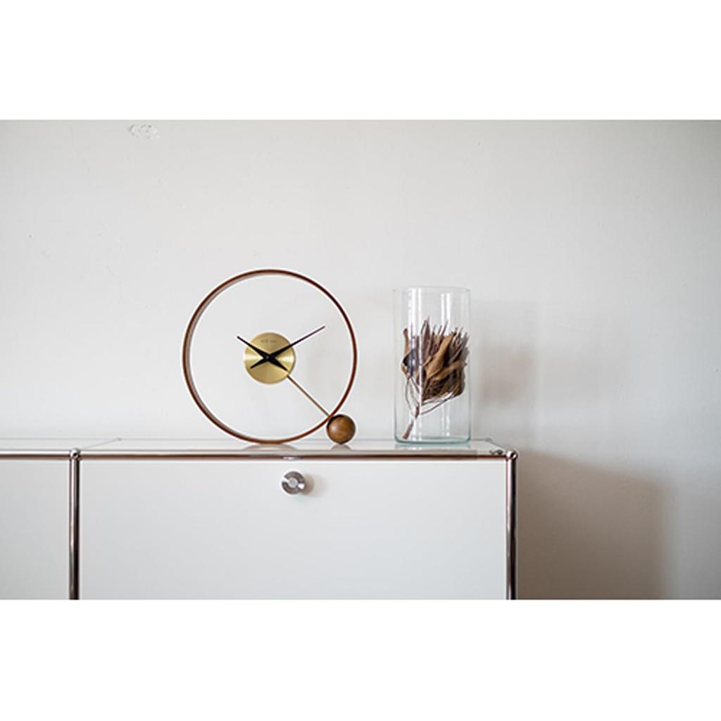 Die Commune Orbit Gold Tischuhr NXT-J045