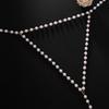 Faux Pearl Body Chain Women Adjustable Waist Chain with Extension Chain Sexy Underwear Jewelry Waist Accessory