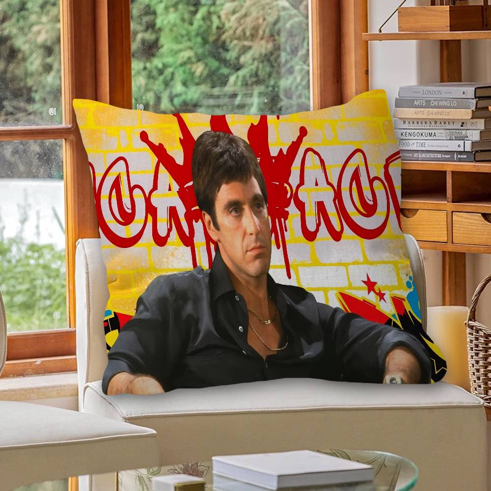 Classics S-Scarface 1983 Film Personalized picture text home decorative pillows Household Gifts 45x45cm