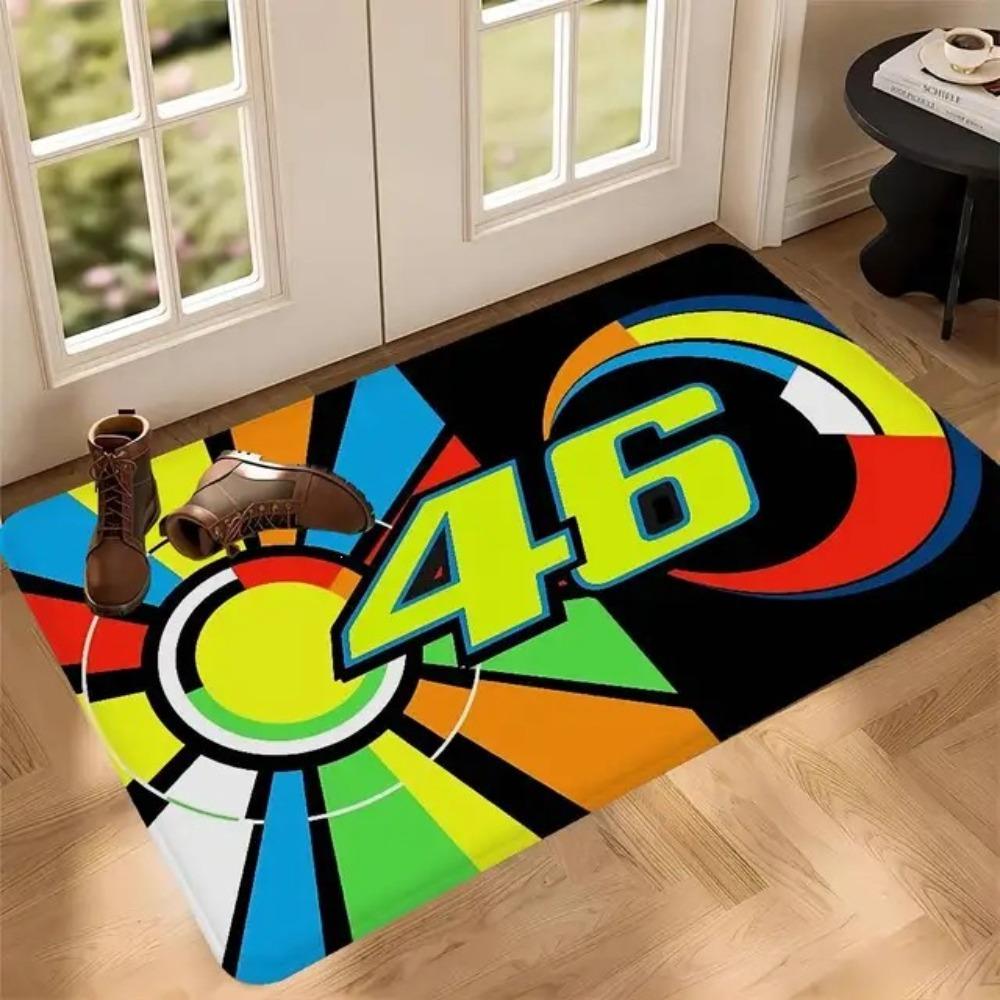 46 The Doctor Motorcycle Racing Rectangle Carpet Carbon Fiber Yellow Sport Bike Fan Home Decor Mat Floor Rug Entryway Doormat