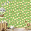 Cottagecore Flowers Wallpaper Green and Lime for Living Room and Bedroom 50x1000