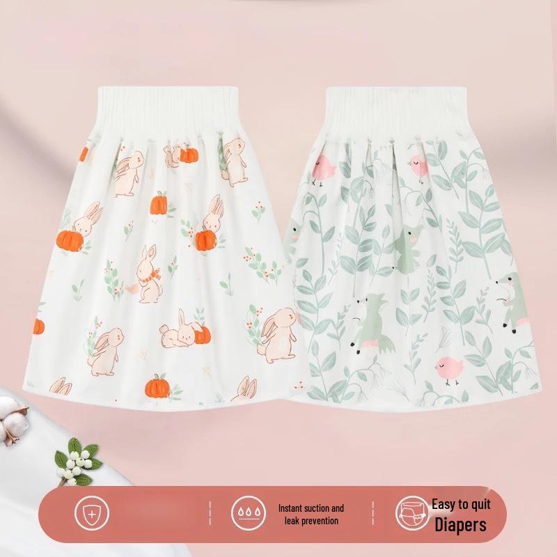 

Детские водонепроницаемые тренировочные штаны (2-Pack) - Дышащие, моющиеся накладки на подгузники для мальчиков и девочек, защита от ночного недержания мочи. M 38cm (1-4 years)