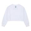 Bluetail Unisex Line Cut White Crop Sweatshirt Aza2ts02wt