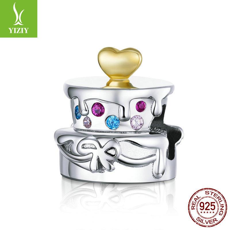 Food Dessert Afternoon Tea Chocolate Beads Collection Map, Summer Drink Sa925 Silver Beads