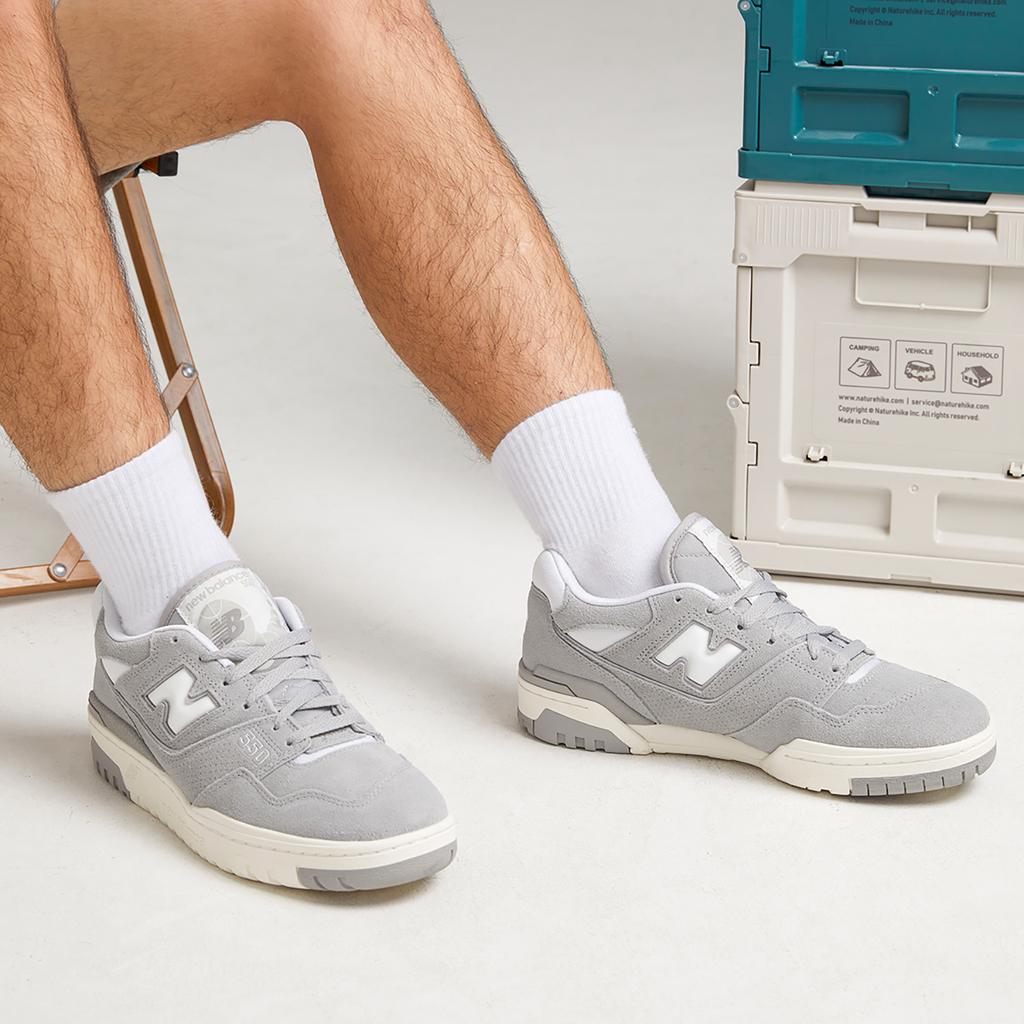 New Balance 550 Suede Pack - Concrete Unisex Sneakers Grey White Sea-Salt BB550VNB