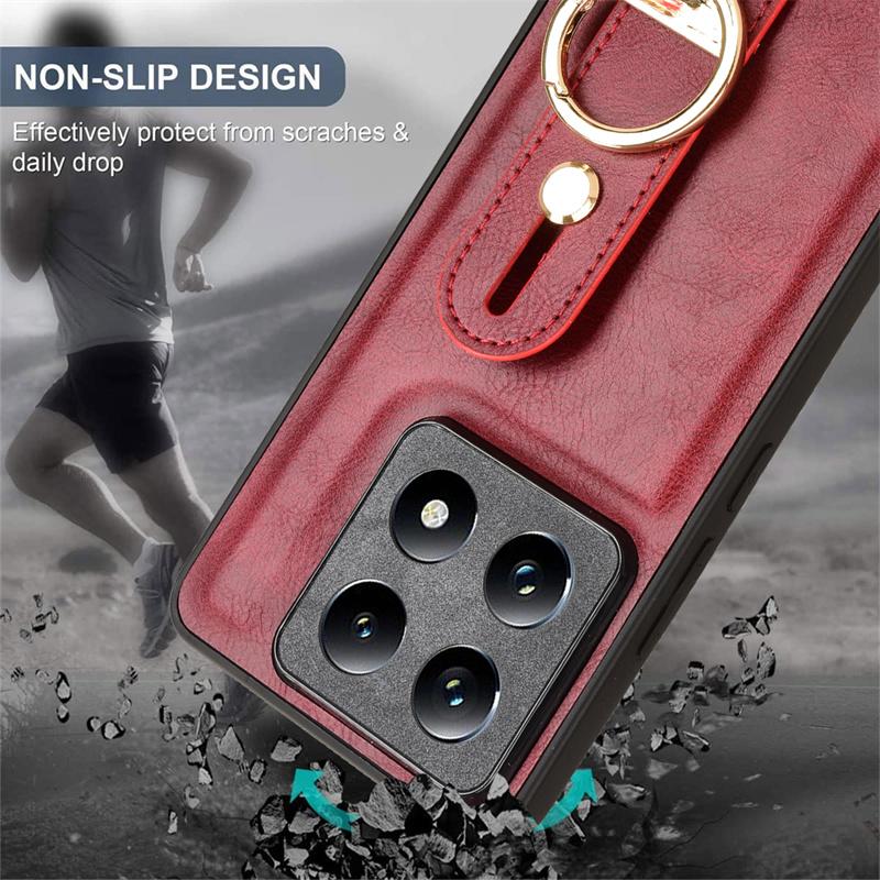 Für 14T Pro Hülle Modering Handgelenksschlaufe Telefonhalter Hülle Für 14T Pro Lederhülle Fallfeste Abdeckung