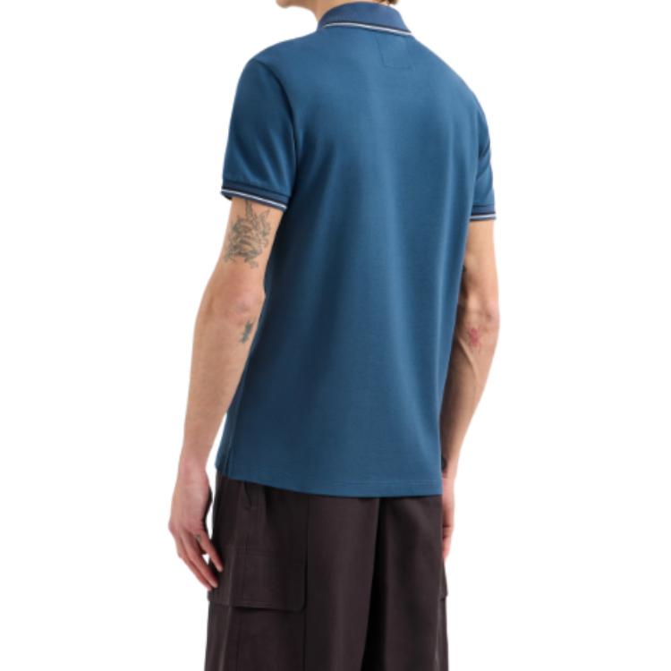 Emporio Armani Logo Slim Fit Polo Shirt Men tops Blue 8N1FB41JPTZSB150