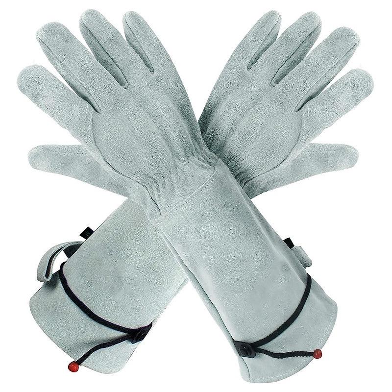 Cowhide Knee-High Gardening Gloves, Thorn-Proof Work Gloves, Labor Protection Gloves, Garden & Construction Site Use, Durable
