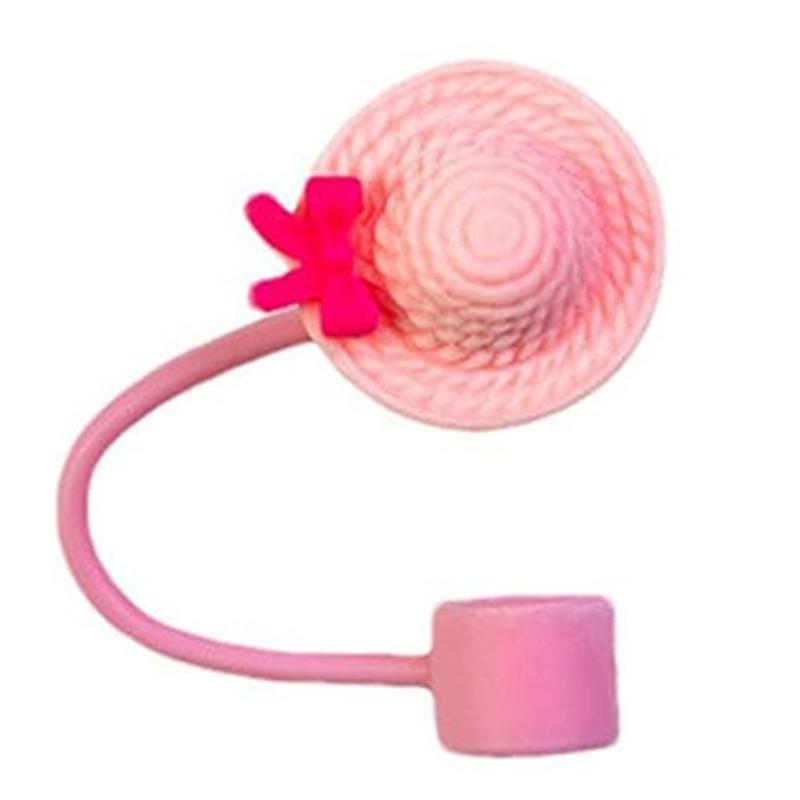 Dustproof Drinking Straw Caps Plug Reusable Straw Tip Lid Dustproof Plugs Cover Hat Shape Silicone Straw Cover Caps