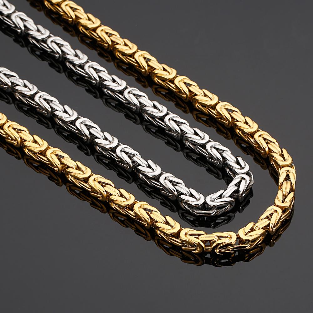 Kalen Cadena de Acero Inoxidable de 8 mm de Ancho, 60 cm, Collar Hip Hop para Hombre, Joyería, Regalo