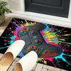 Neon Gaming Controller Office Rug Chair Mat, Game Carpet, Suitable for Front Door, Bedroom, Living Room, Desk, Holiday Gift