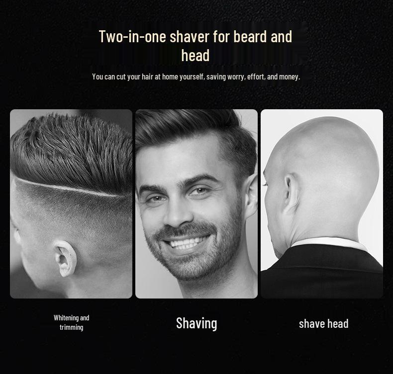 Retro Men's Electric Razor: New Model, Stainless Steel, Floating Blades, Water Washable