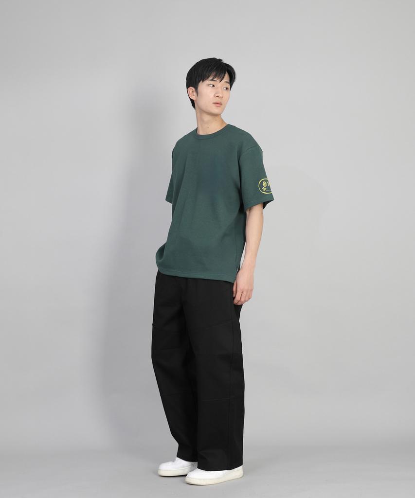 Seinteukeulu Front-Cutting Detail Ex Wide Pants Cde-371 Black