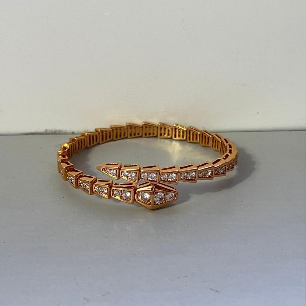 Bracelet Diamant Forme Serpent Haut de Gamme Baojia V Or