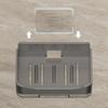 2PCS Wall Mounted Soap Dish Holder With Drainage Holes Nondrill Design For Shower Kitchen Bathroom Soap Storage Holder