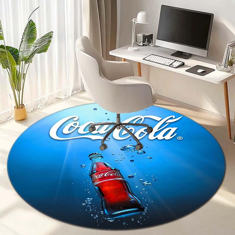 Christmas Gift Halloween Theme Bear Truck Coca Cola Round Carpet Soft Home Decoration Corridor Table and Chair Anti Slip Outdoor Floor Mat Carpet H14