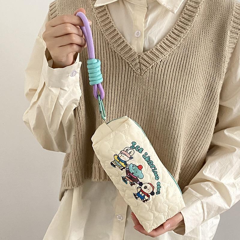 Cute Pencil Case Lovely Cartoon Animal Rabbit Bear Pencil Bag High Capacity Makeup Bursh/stationery Storage Bag Student Supplies