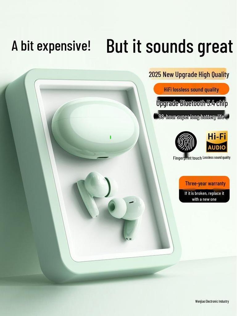 2025 New Wireless In-Ear Bluetooth Headphones: High Sound Quality, Noise Cancelling, Ideal for Sports, Music, Gaming, and Long Battery Life