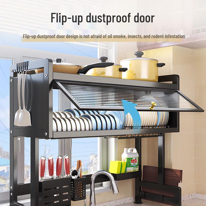 Over-Sink Dish Drying Rack & Kitchen Organizer