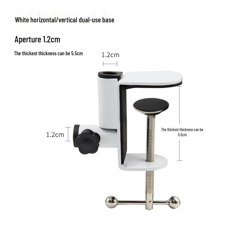 Verstellbare Aluminium-I-Träger-Tischleuchte mit Klemme und Tigermaulklemme