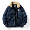 Winter New Flight Suit Cotton-padded Coat Men's Retro Tooling Fleece Jacket Lamb Wool Thickened Warm Cotton Clothes