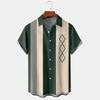 Summer Men's Fashion Printed Short Sleeve Shirt