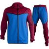 Men's Colorblock Zipper Sweatshirt Hoodie Men's Sports Large Size Casual Sweatshirt And Trousers Set