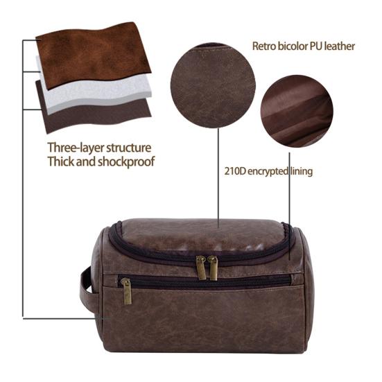 Reise Make-up Tasche Hängender Kulturbeutel Organizer Große Kapazität Kosmetiktasche mit Griff Faltbarer Haken für Männer Frauen Urlaub Geschäftsreisen