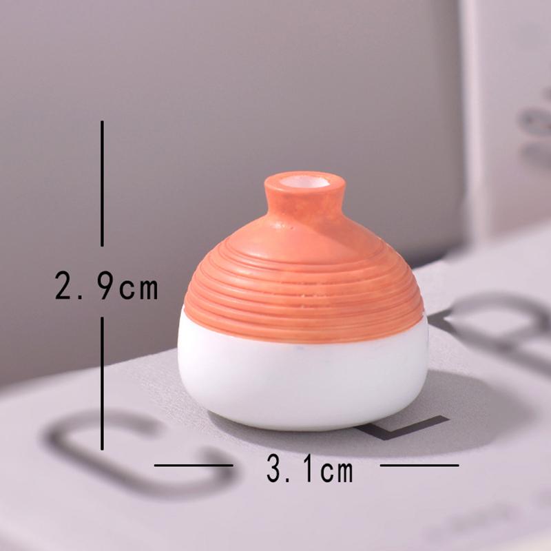 Dollhouse Miniature Flower Vase Flowerpot Simulation Vase Pot Home Model Decor Toy Doll House Accessories