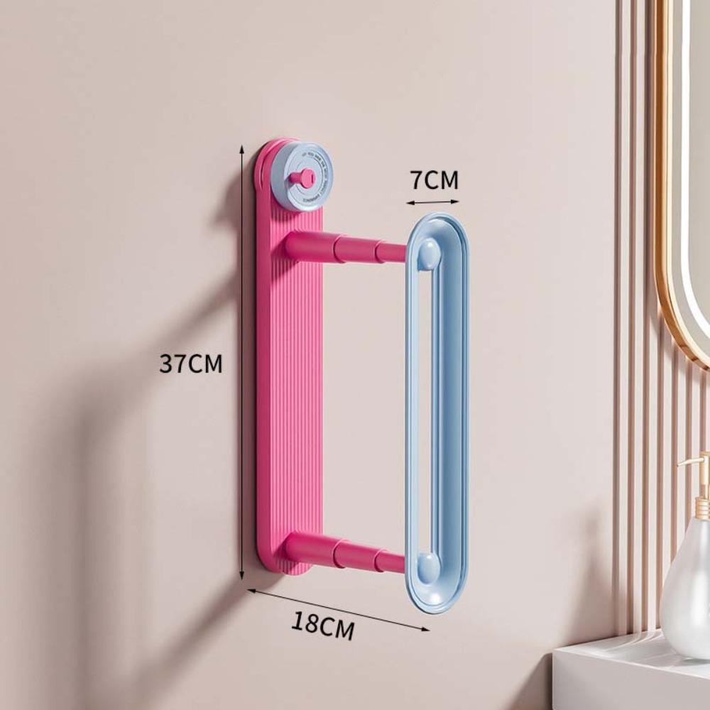 

Suction Cup Clothes Hanger Storage Rack Retractable Double Layer Extendable Hanger Stacker Punch-free Wall Mounted