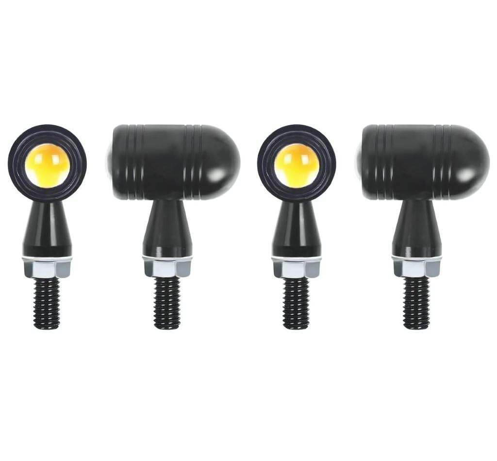 azumafy Motorcycle Turn Signal, LED Bike Turn Signal, Small, Set of 4, 12 V,