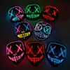 Wireless Neon LED Purge Mask Glow in The Dark Cosplay Horror Mask Halloween Masquerade Party Masks Glowing Funny Dress Up