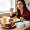 2 Piece 1/2 Cavity Egg Poacher with Filter Basket Egg Steamer Creative Egg Poaching Cup  Breakfast
