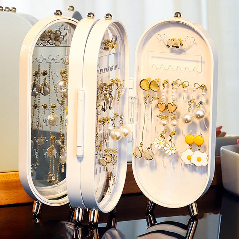 Large capacity jewelry display stand stretchable layered necklace earrings bracelet jewelry storage box spot wholesale