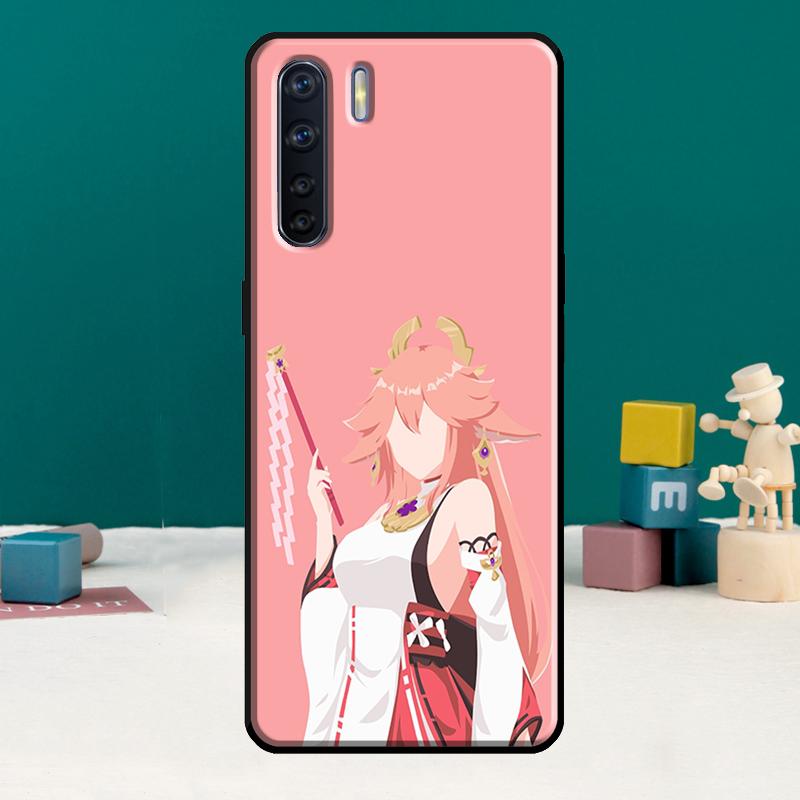 Genshin Impact Yae Miko Phone Case For Oppo A74 A15 A80 A60 A40 A94 A54 A98 A78 A18 A38 A58 A16 A76 A96 A17 A77 A57S