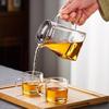 Heat-Resistant Borosilicate Glass Tea Pitcher Set with a Strainer, Chinese Tea Set Accessory, Chahai Divider, Coffee Milk Jug