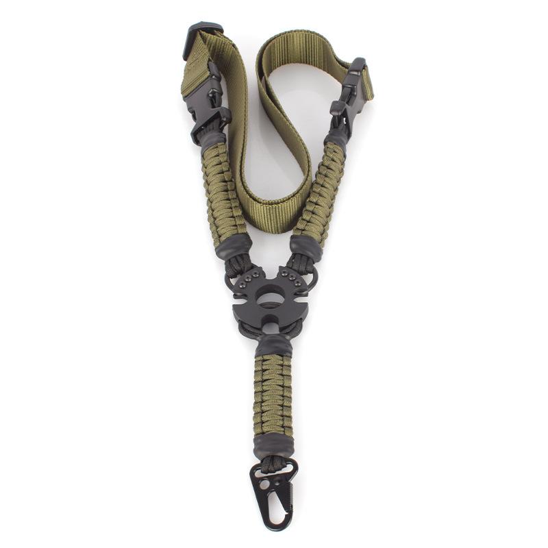 Vertical Single Point Gun Sling Shoulder Strap Metal Buckle With Braided Paracord Rifle Shot Gun Strap Belt Rope Hunt