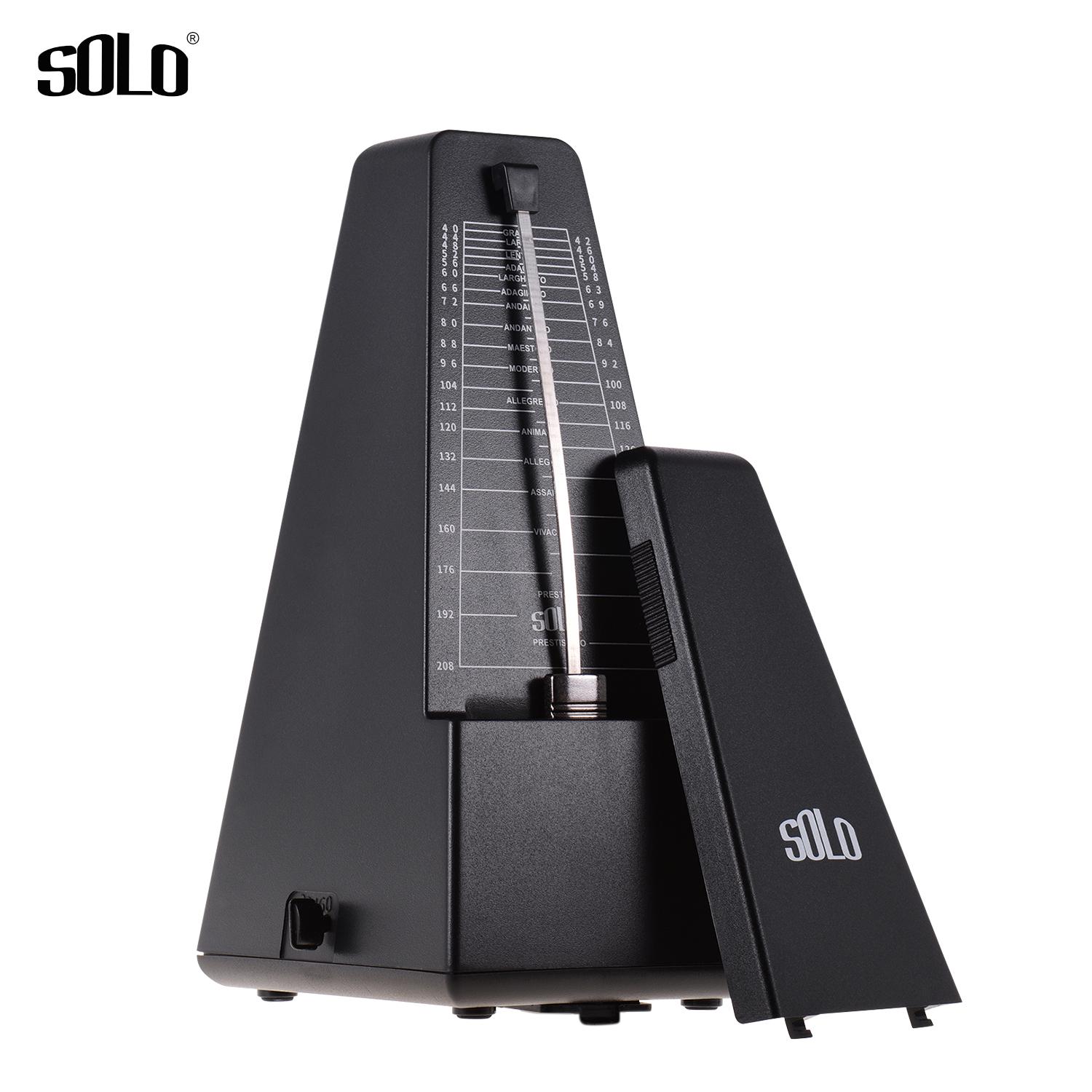 SOLO S-320 Univerzálny mechanický Metronóm ABS Materiál pre gitaru Husle Piano Drum Musical čierna