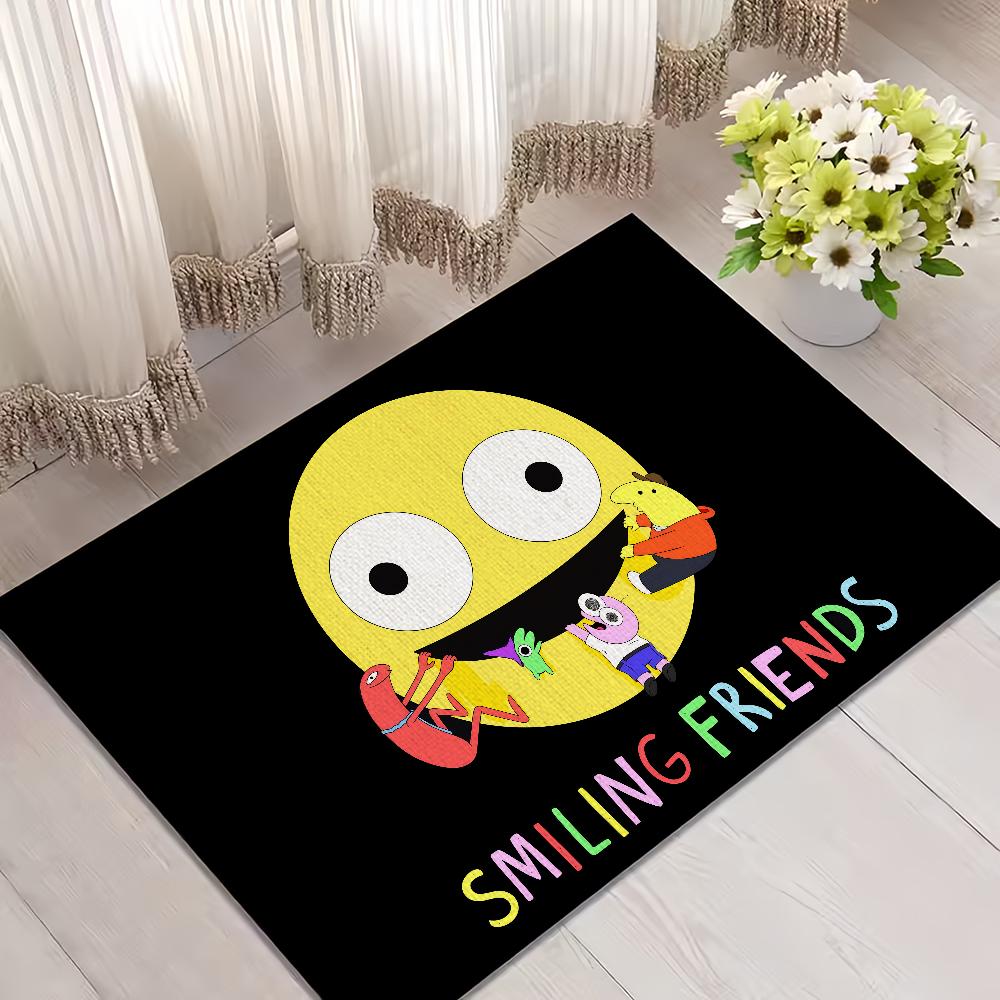 Cartoon Art Anime S-Smiling F-Friends Small Carpet Rug Carpet Home Decor Bedroom Mat Hallway Balcony Entrance Doormat Decoration