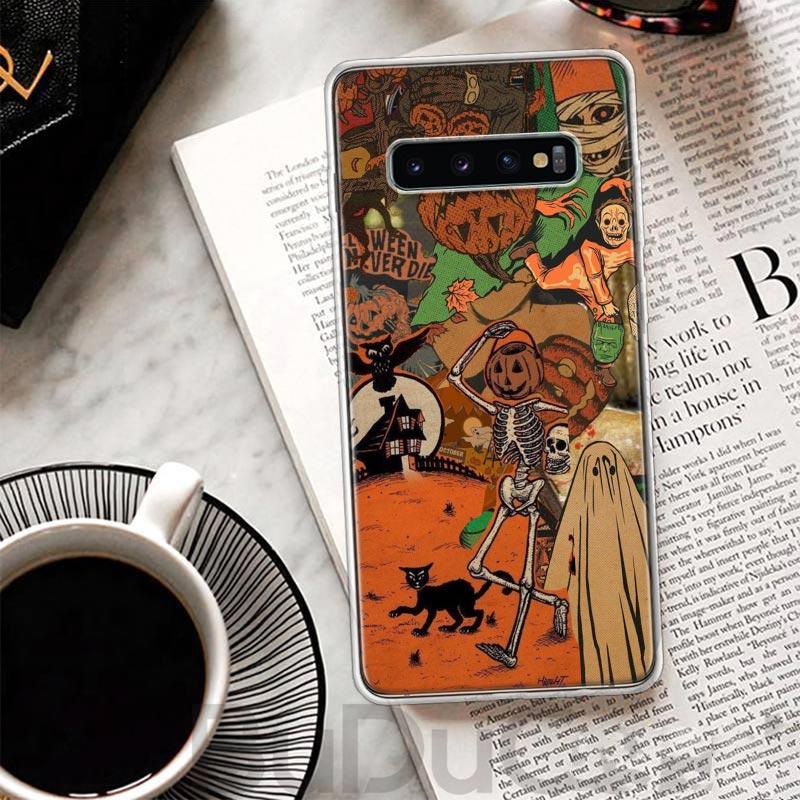 October Fall Halloween Spooky Pumpkin Cover For Samsung Galaxy S23 S22 S24 S25 Ultra Phone Case S21 Plus S20 FE S10 + S25Ultra P