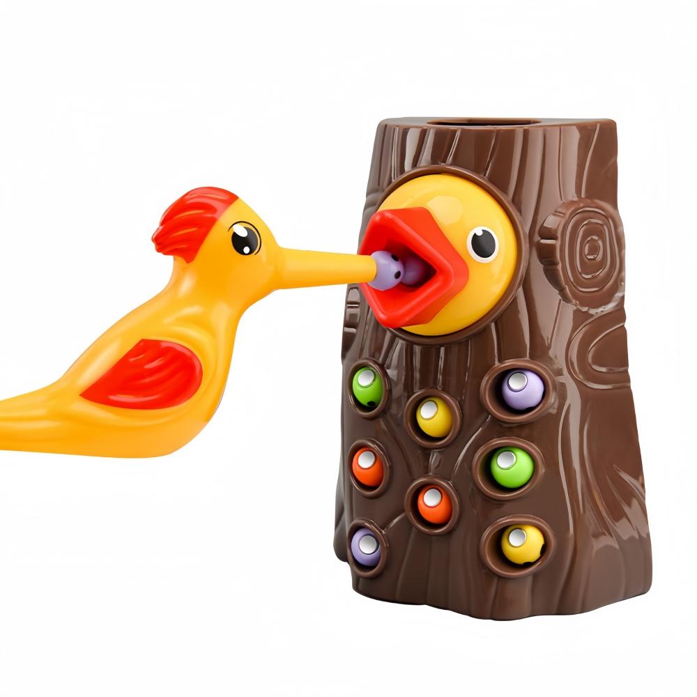 Children's Woodpecker Toy Educational Early Education Insect Catching Game Magnetic Bird Catching Bugs