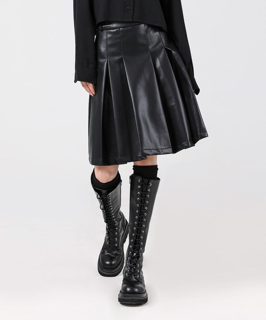 AVANDRESS Amelie Pleated Skirt Black