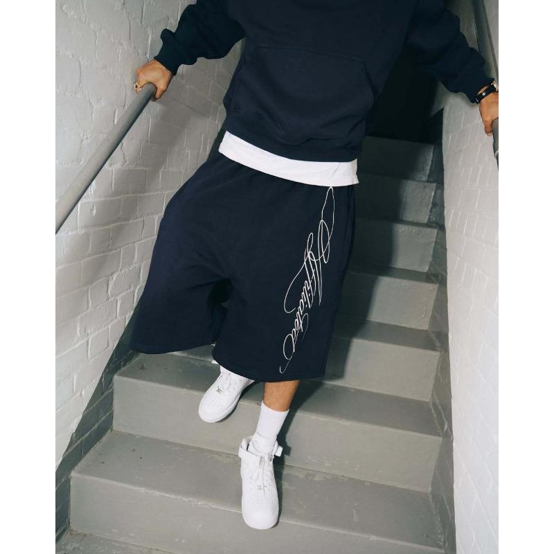 STREETRICH Baggy Sports Jogging Summer Casual Basketball Y2K Harajuku Street Fashion Acrylic Knit High Waist Capri Shorts for Men and Women
